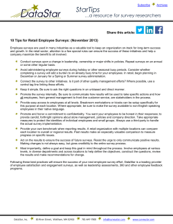 10 Tips for Retail Employee Surveys