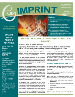 IMPRINT - Infant Mental Health Promotion