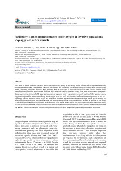 article - Aquatic Invasions