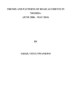 trends and patterns of road accidents in nigeria