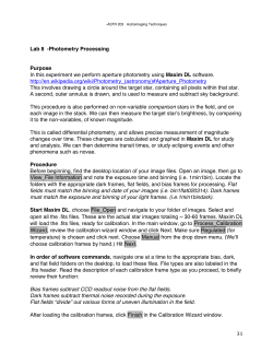 31 Lab 8 -Photometry Processing Purpose In this experiment we
