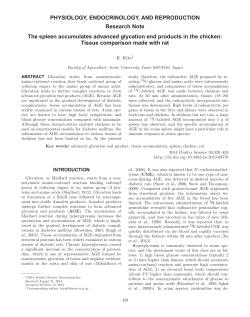 The spleen accumulates advanced glycation end products in the