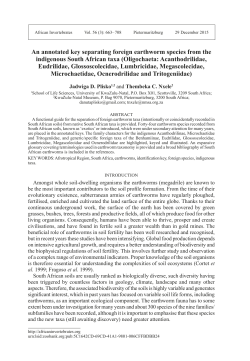 An annotated key separating foreign earthworm species