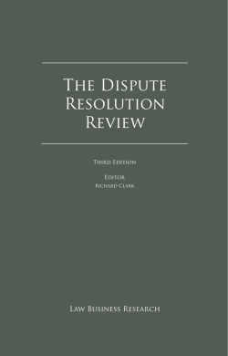 The Dispute Resolution Review
