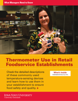 Thermometer Use in Retail Foodservice