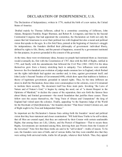DECLARATION OF INDEPENDENCE, U.S.