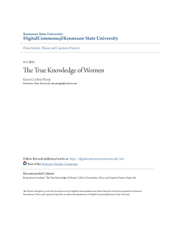 The True Knowledge of Women - Digital Commons @ Kennesaw State