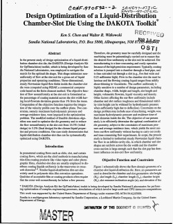 Design Optimization of a Liquid-Distribution d. Chamber