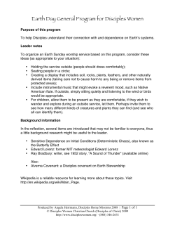 Earth Day Service - Disciples Home Missions