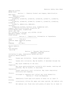 Material Safety Data Sheet Ammonium sulfate MSDS# 01410