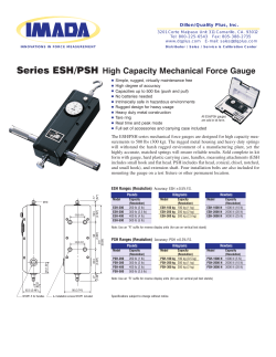 Series ESH/PSH High Capacity Mechanical Force Gauge