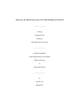 THE FALL OF THE KU KLUX KLAN IN THE POSTBELLUM SOUTH