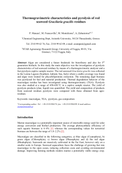 Thermogravimetric characteristics and pyrolysis of red