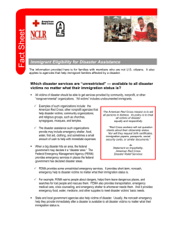 Immigrant Eligibility for Disaster Assistance
