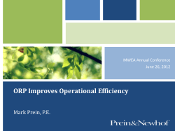 ORP Improves Operational Efficiency