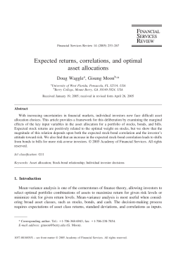 Expected returns, correlations, and optimal asset