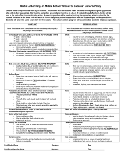 Martin Luther King, Jr. Middle School &ldquo;Dress For Success