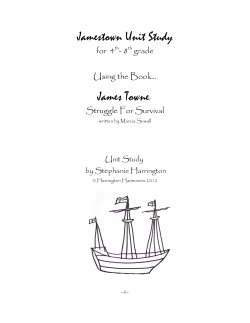 Jamestown Unit Study - Harrington Harmonies
