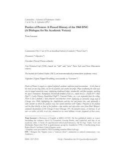 Poetics of Protest: A Fluxed History of the 1968 DNC