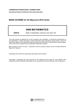 May/June 2014 Mark scheme 42 - Cambridge International