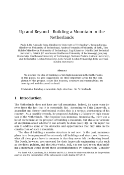 Up and Beyond - Building a Mountain in the Netherlands
