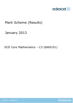Mark Scheme (Results) January 2013 - Edexcel