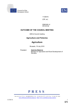 Agriculture - Council of the European Union