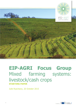 EIP-AGRI Focus Group Mixed farming systems: livestock/cash crops