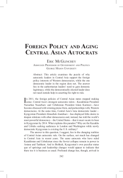 Foreign Policy and Aging Central Asian Autocrats