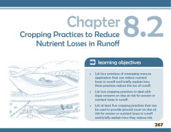 Cropping Practices to Reduce Nutrient Losses in Runoff