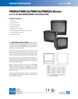 PMM9A/PMM12A/PMM15A/PMM20A Monitor