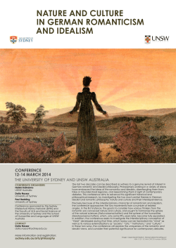 nature and culture in german romanticism and idealism