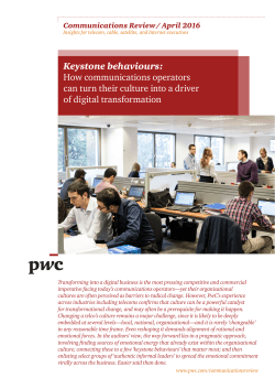 Keystone behaviours: How communications operators can
