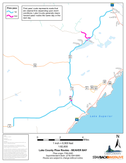 0 2 4 Miles 1 inch = 6,900 feet 1:82,800 Lake County Plow Routes