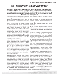 John L. sULLivan descriBes america`s “manifest destiny”