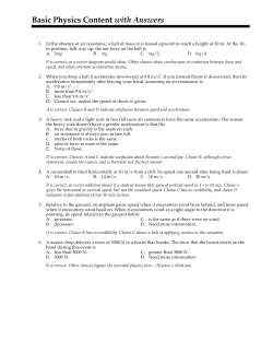 Basic Physics Content with Answers