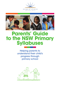 Parents` Guide to the NSW Primary Syllabuses