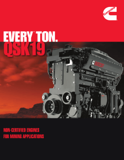 non-certified engines for Mining ApplicAtions