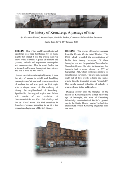 The history of Kreuzberg: A passage of time