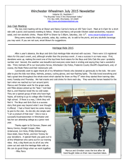 July 2015 - Winchester Wheelmen