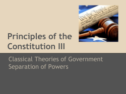 Principles of the Constitution III