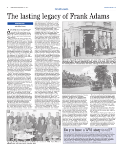 The lasting legacy of Frank Adams