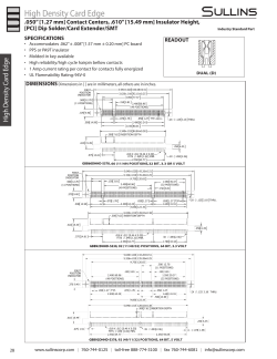 High Density Card Edge - Sullins Connector Solutions