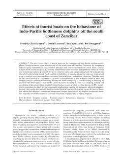 Effects of tourist boats on the behaviour of Indo