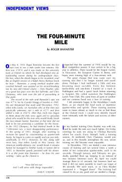 The four-minute mile.