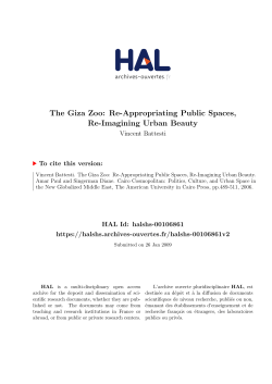 The Giza Zoo: Re-Appropriating Public Spaces, Re