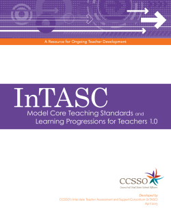InTasc Model Core Teaching Standards and Learning Progressions