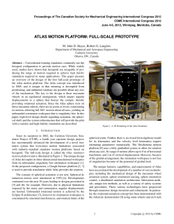 atlas motion platform: full-scale prototype - CUSP