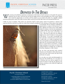 pacer press - Pacific Christian School