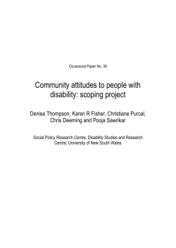 Community attitudes to people with disability
